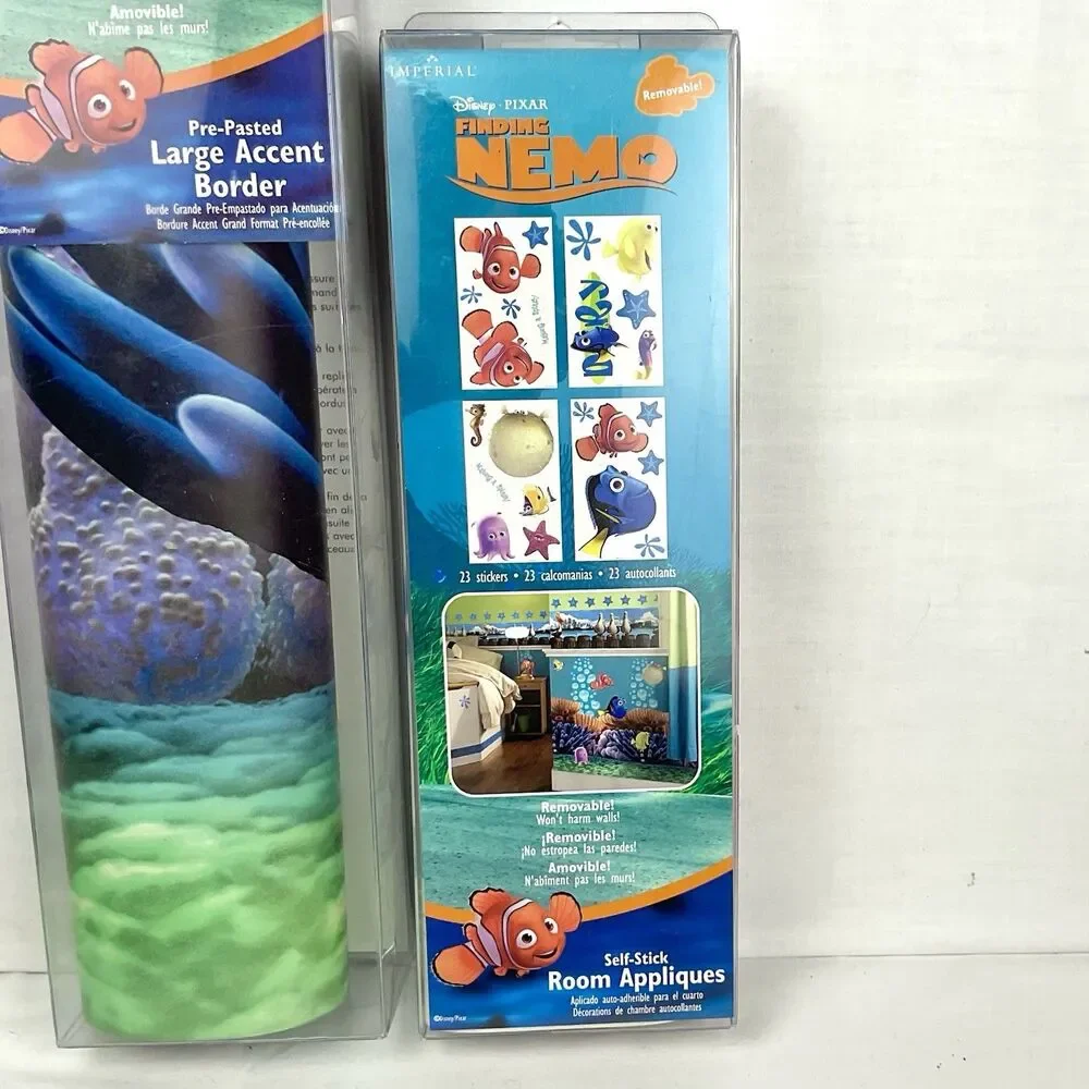 Disney Pixar Finding Nemo Removable 17.25” Pre-Pasted Border & Stickers New